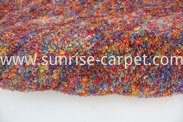 Microfiber Shaggy Space Dyed yarn Rug